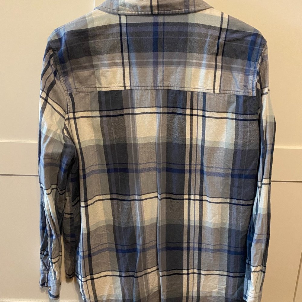 Checked Blue Button Up - Picture 2 of 5